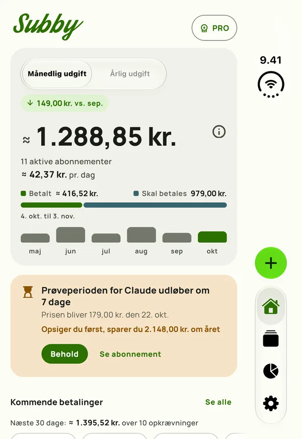 Subbys kompakte Oversigt på det ydre panel af en lukket iPhone Duo