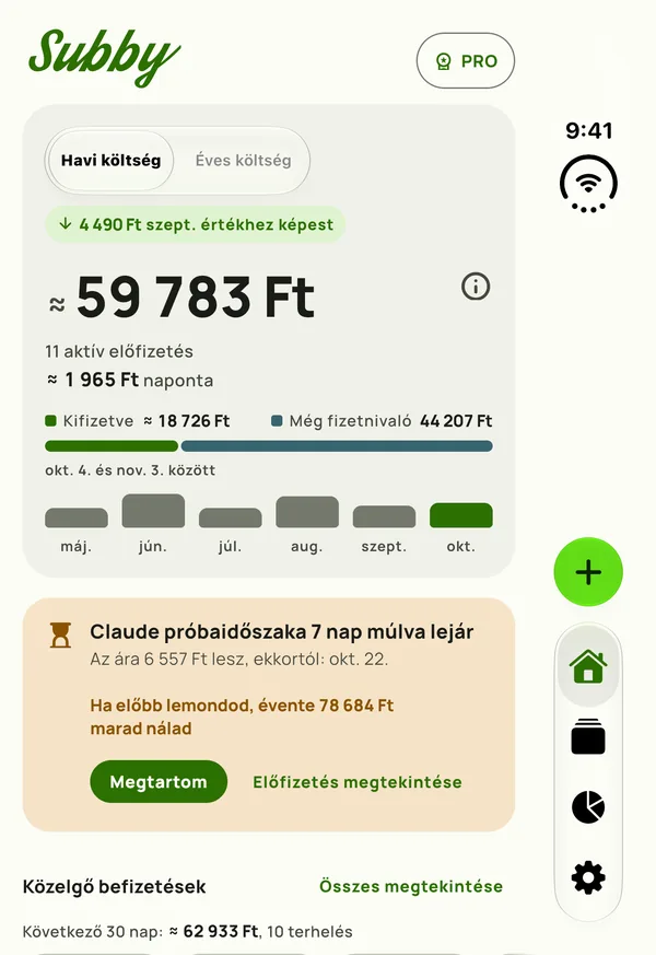 A kompakt Kezdőlap egy csukott iPhone Duo külső paneljén