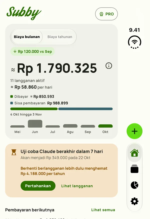 Beranda ringkas di panel luar iPhone Duo tertutup