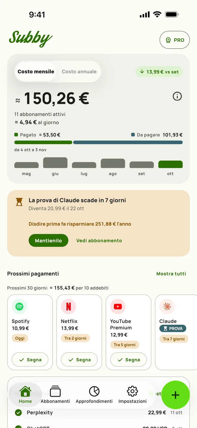 Home di Subby su iPhone