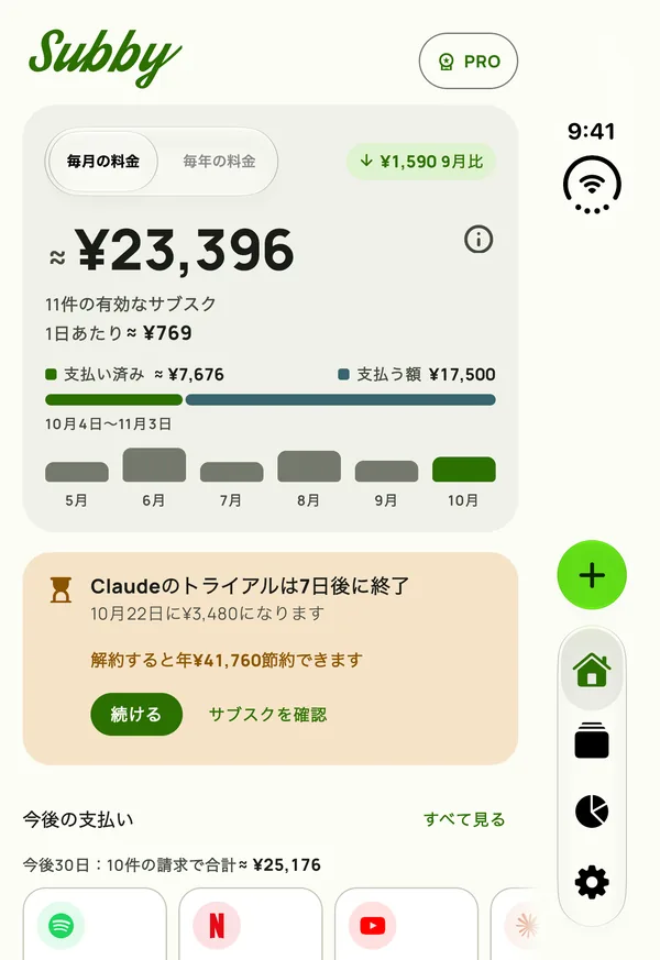 閉じたiPhone Duoの外側のパネルに表示されたSubbyのコンパクトなホーム