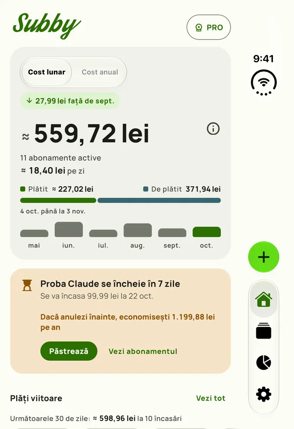 Ecranul Acasă compact din Subby pe panoul exterior al unui iPhone Duo închis